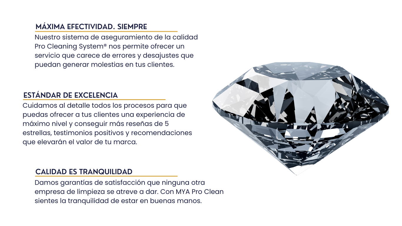 Nuestra efectividad, nuestros estándares de excelencia y nuestra garantía son los elementos que nos diferencian de las demás empresas de limpieza en Valencia